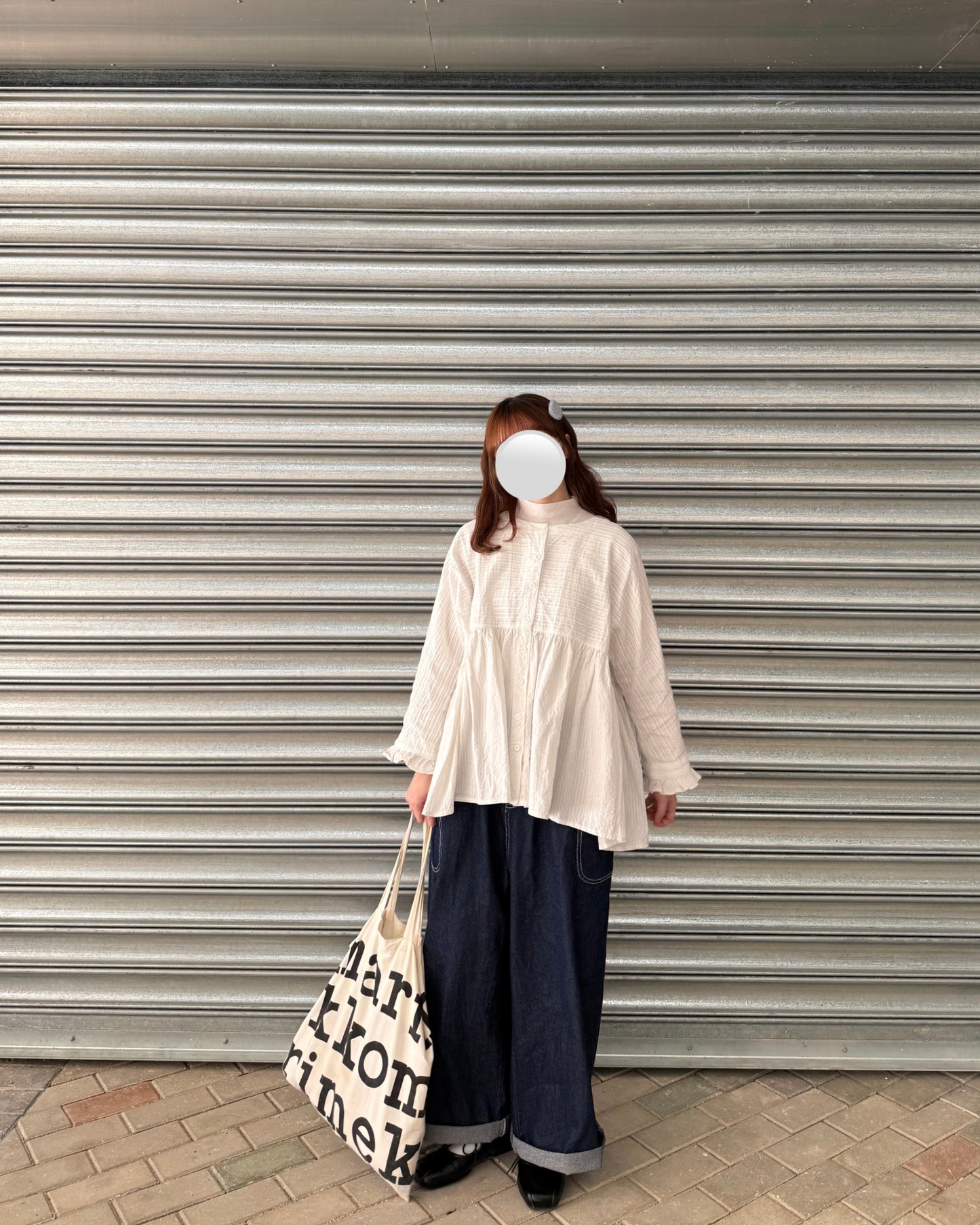 荷葉邊手袖傘型top