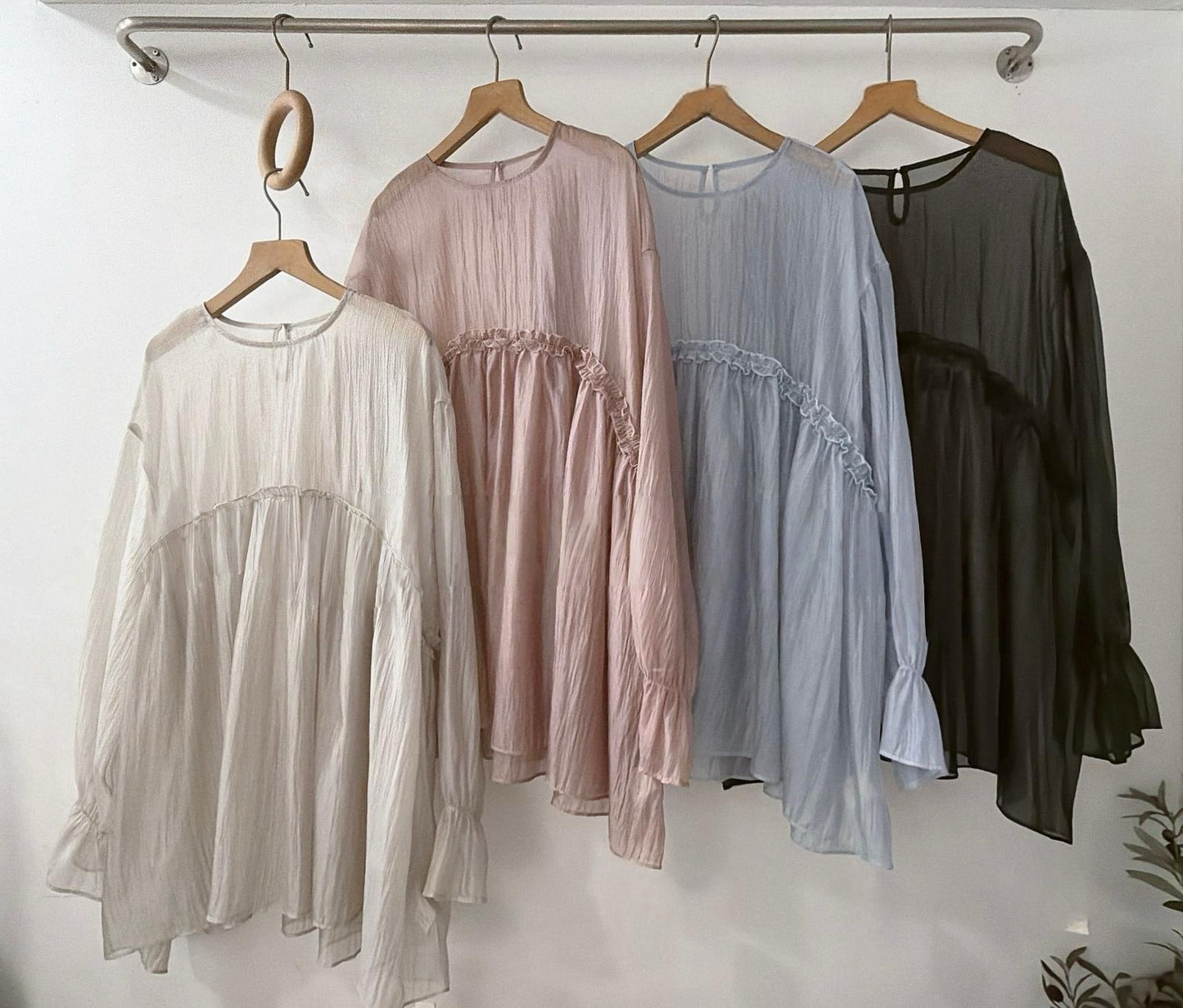 blingbling tulle blouse