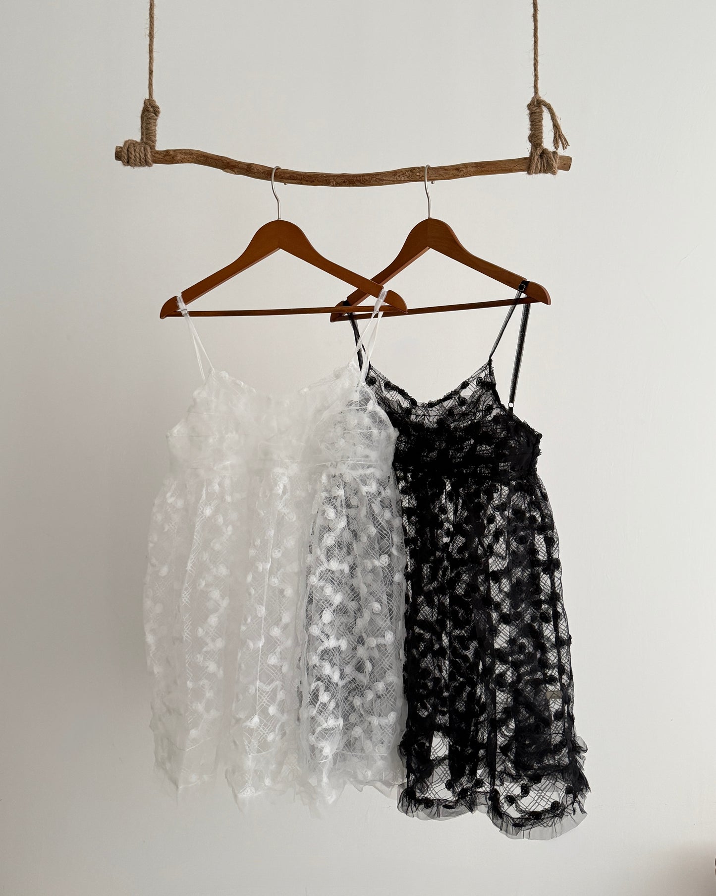 粒粒玫瑰紗紗吊帶(前後兩穿)