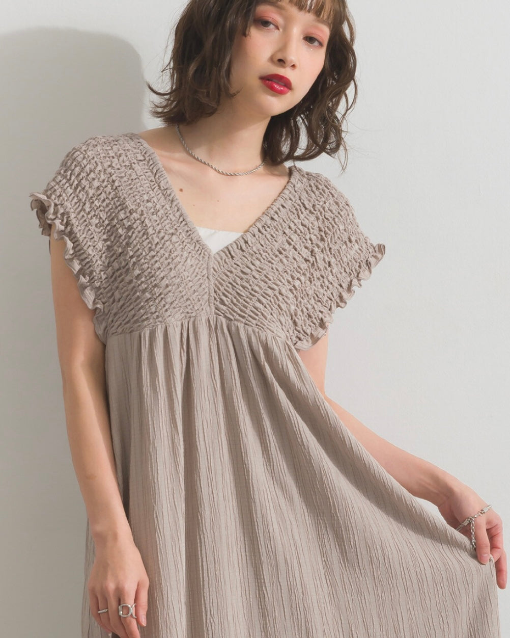 Mina shirring dress