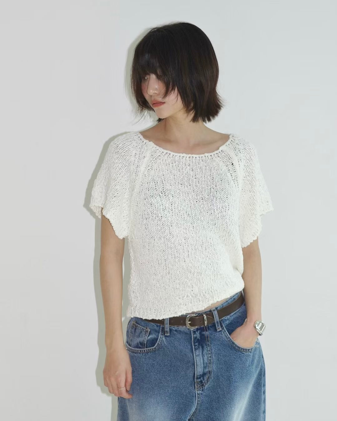 Circle knit top