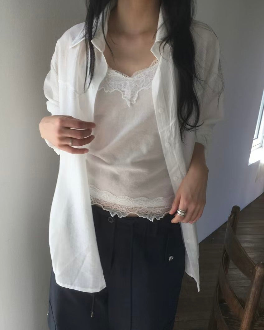 茸茸lace背心