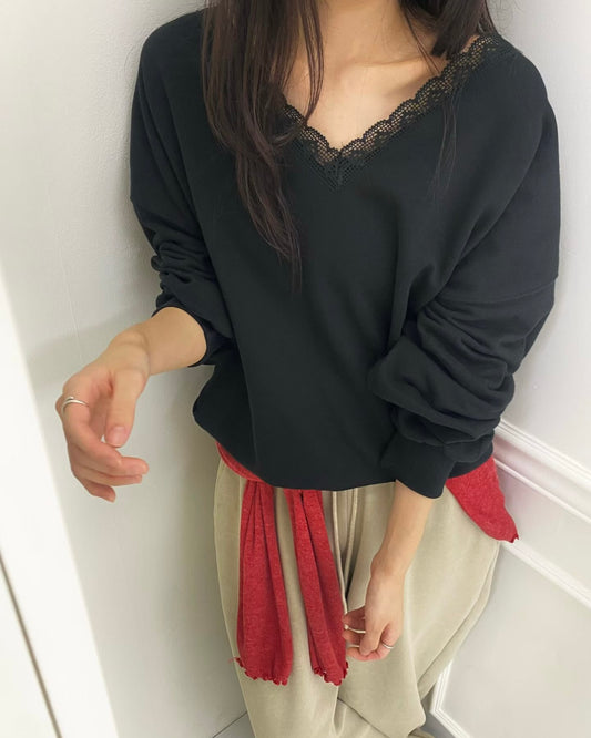 通花大v領衛衣