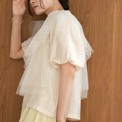 百搭薄紗兩件top