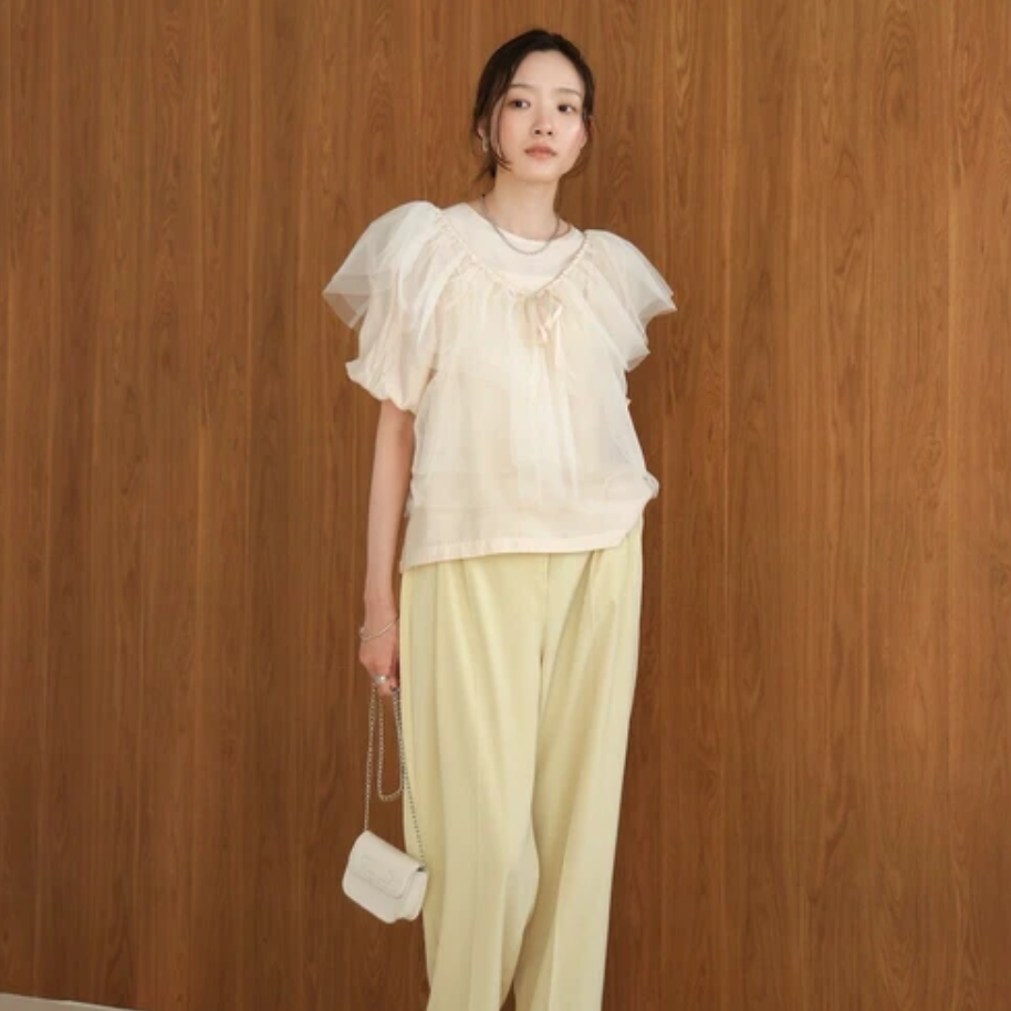 百搭薄紗兩件top