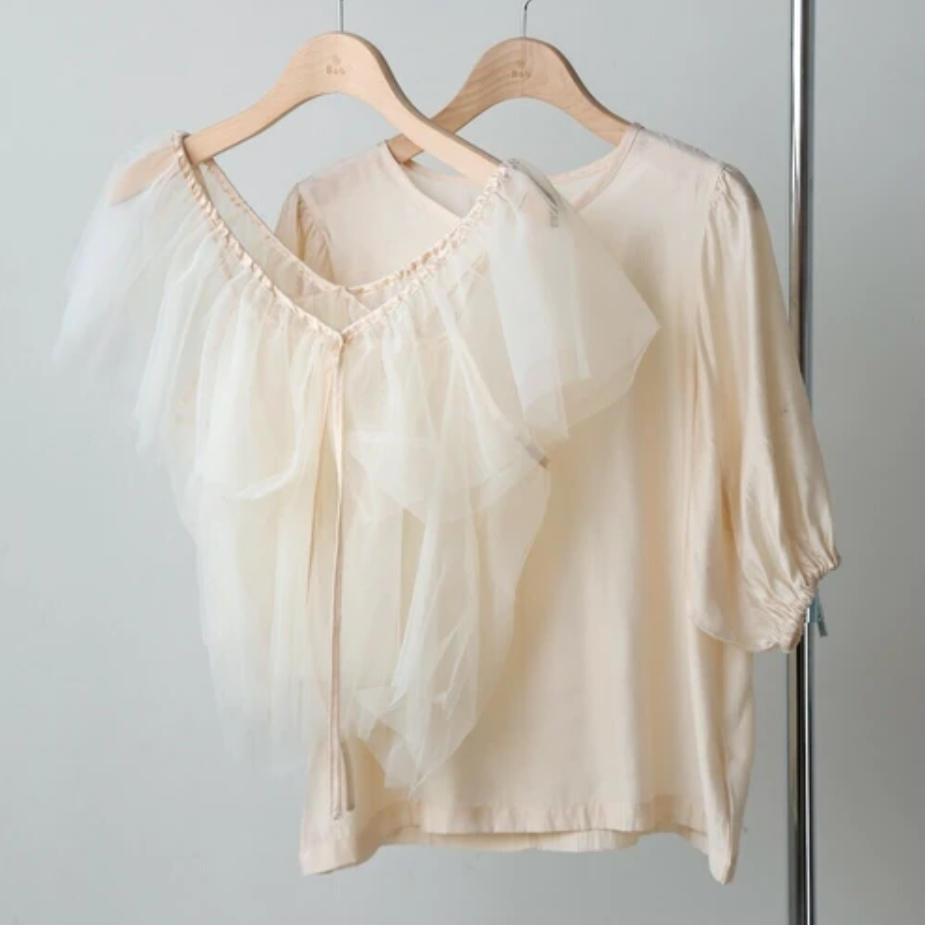 百搭薄紗兩件top