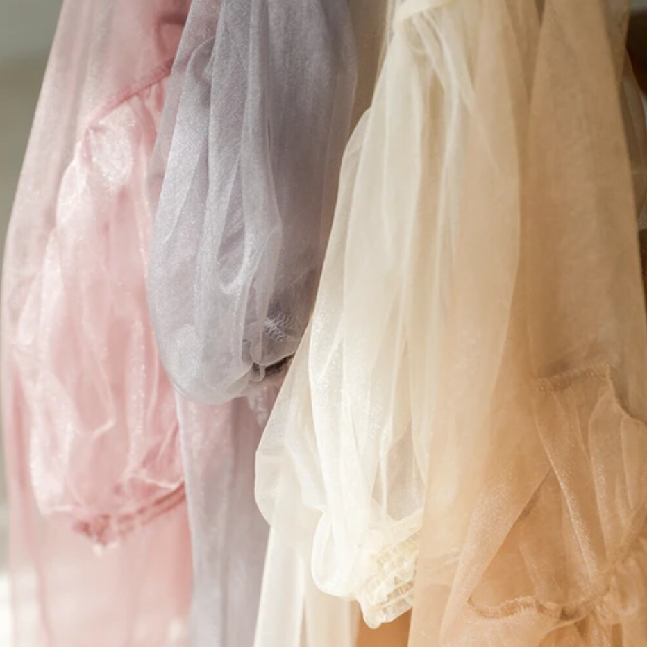 🫧泡泡袖tulle top