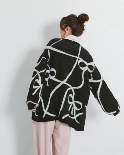 cool ribbon knit cardigan