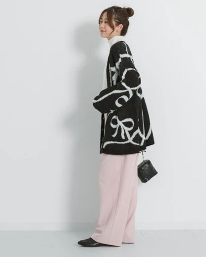 cool ribbon knit cardigan