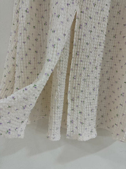 floral waffle mermaid skirt