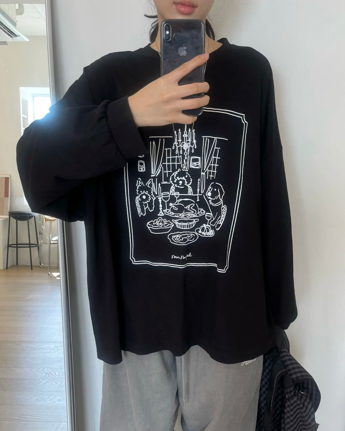 Doggies oversized tee(薄款)