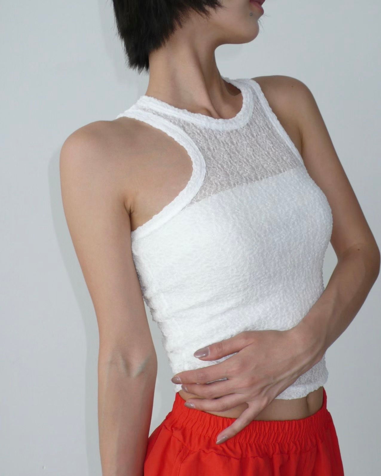 Sheer crystal tank