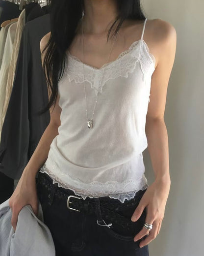 茸茸lace背心