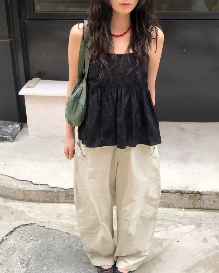 暗花綁帶吊帶