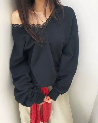 通花大v領衛衣