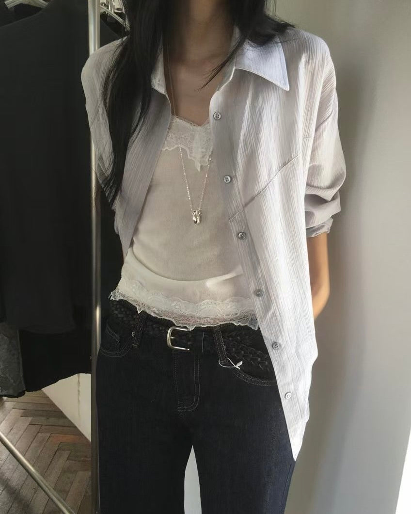 茸茸lace背心