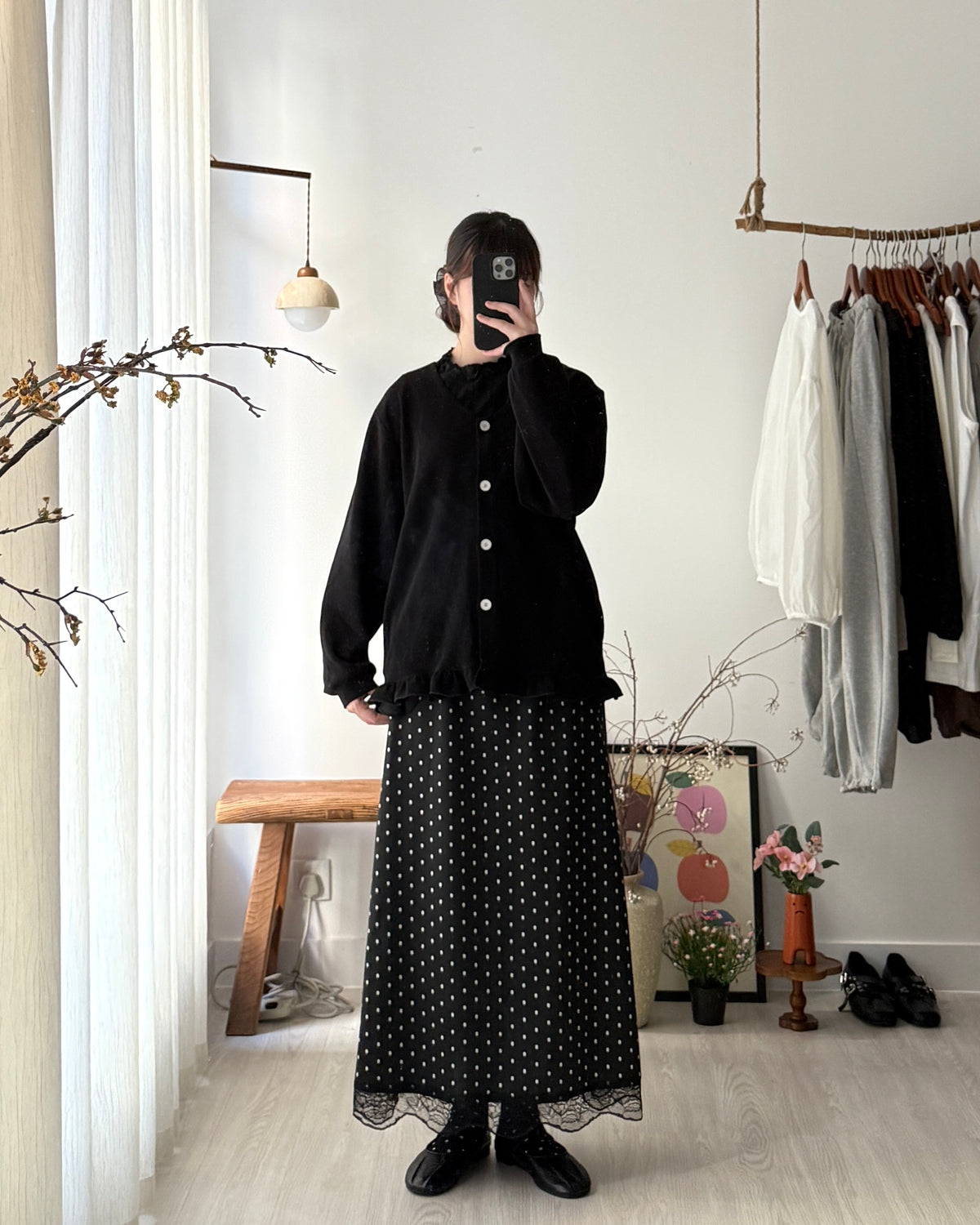 Tofu button cardigan