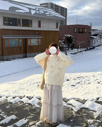 軟糯刺繡花花冷衫✿must pick!!!!!