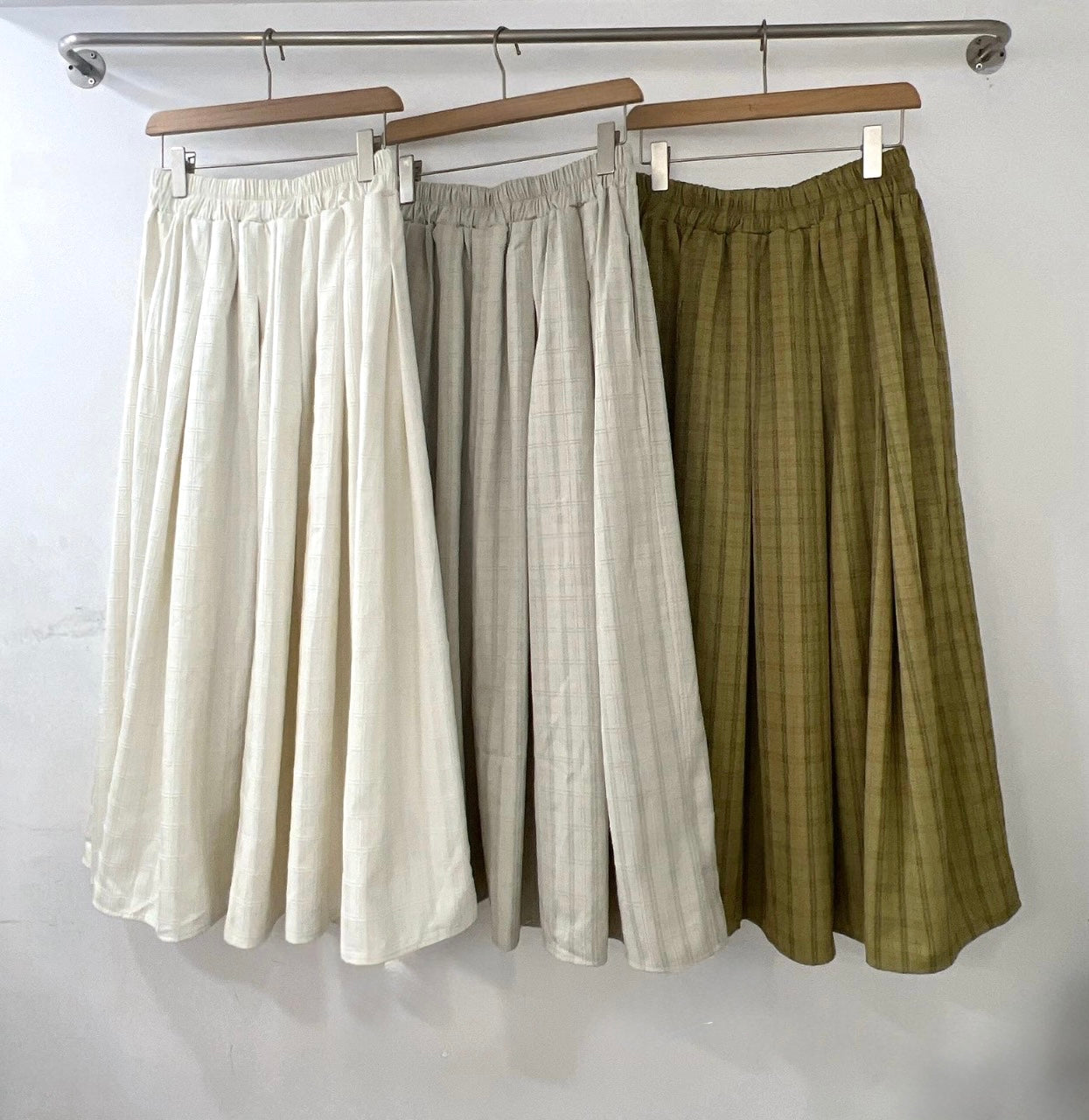 立體格仔暗紋半裙