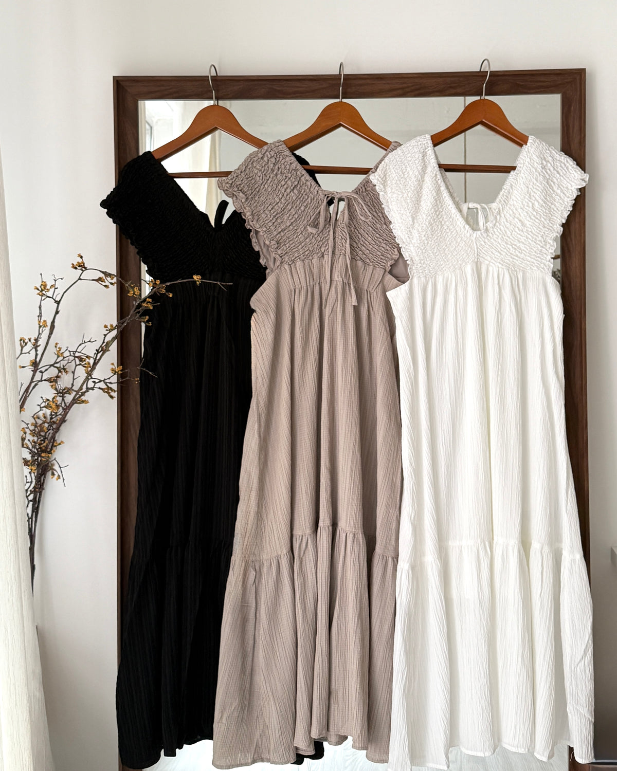 Mina shirring dress