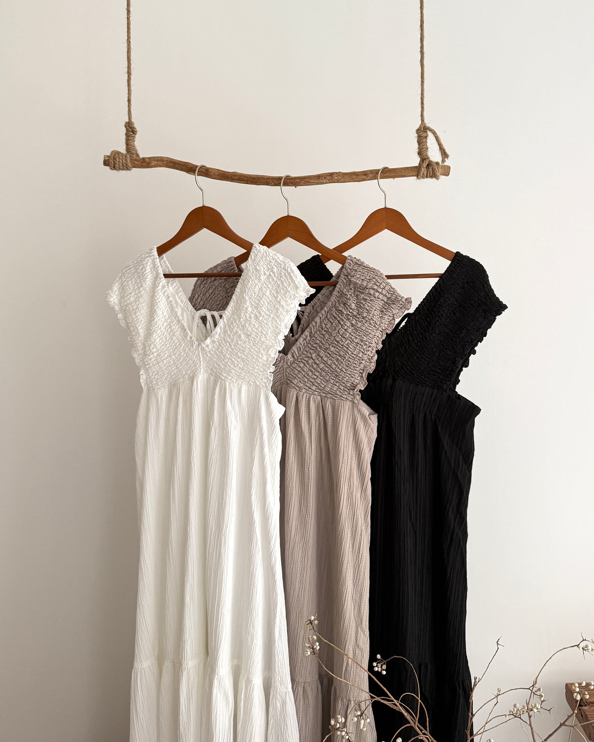 Mina shirring dress