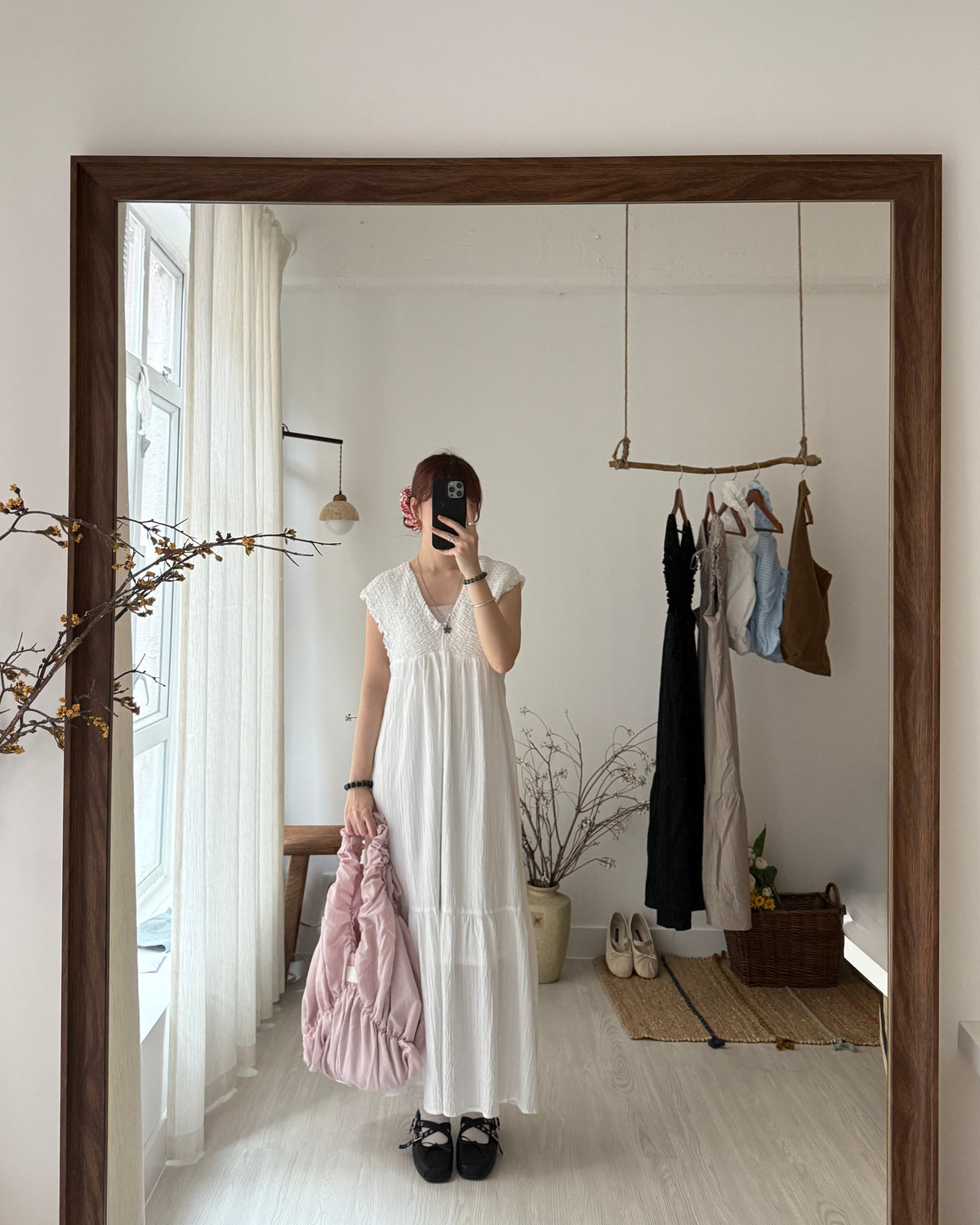 Mina shirring dress