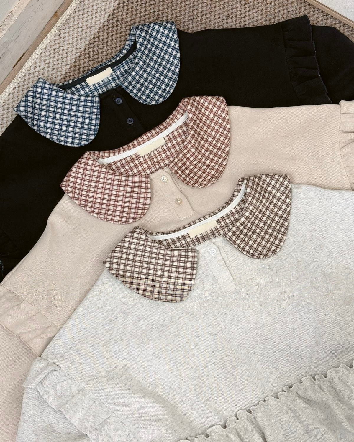 Dolly check sweatshirt🫜