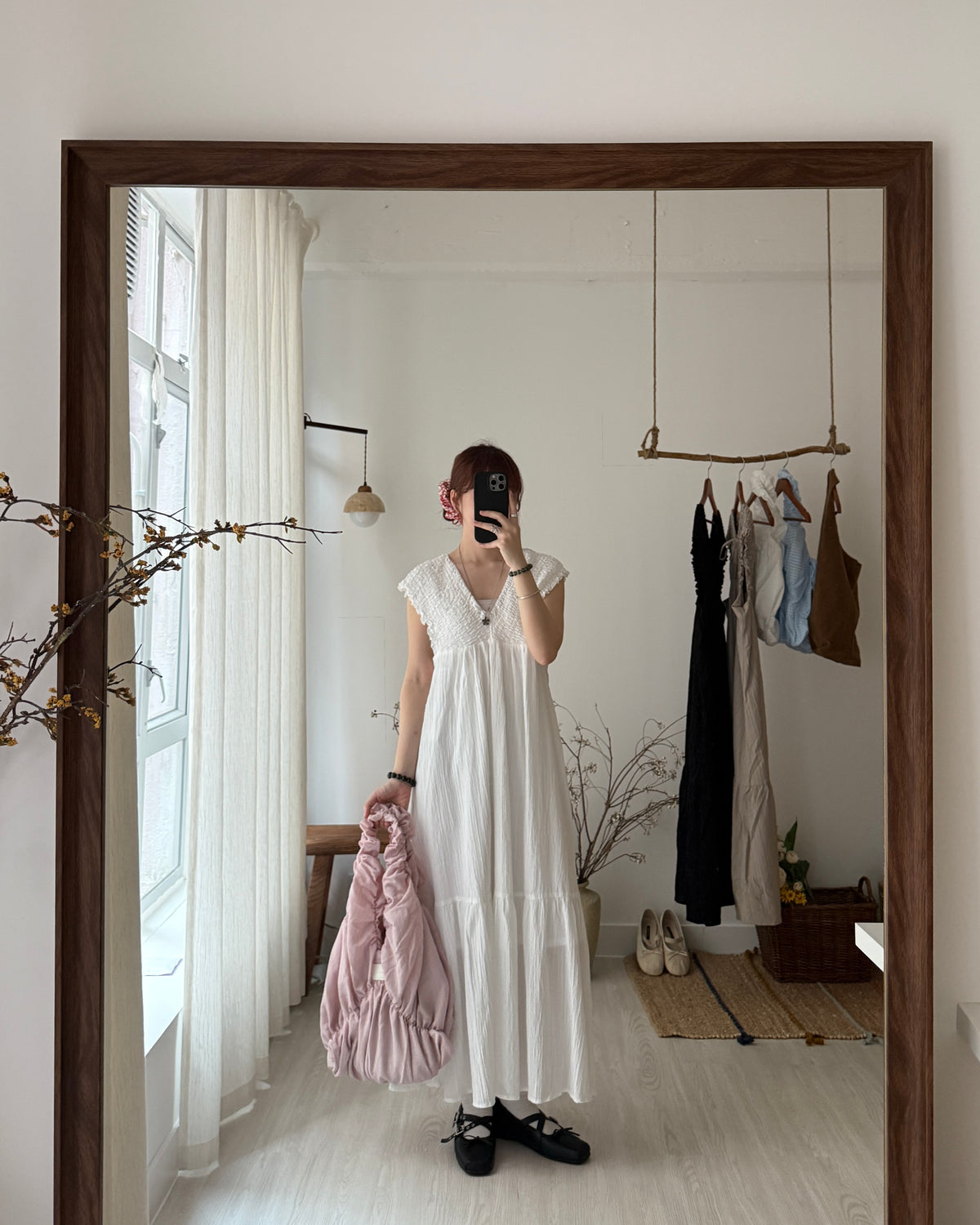 Mina shirring dress