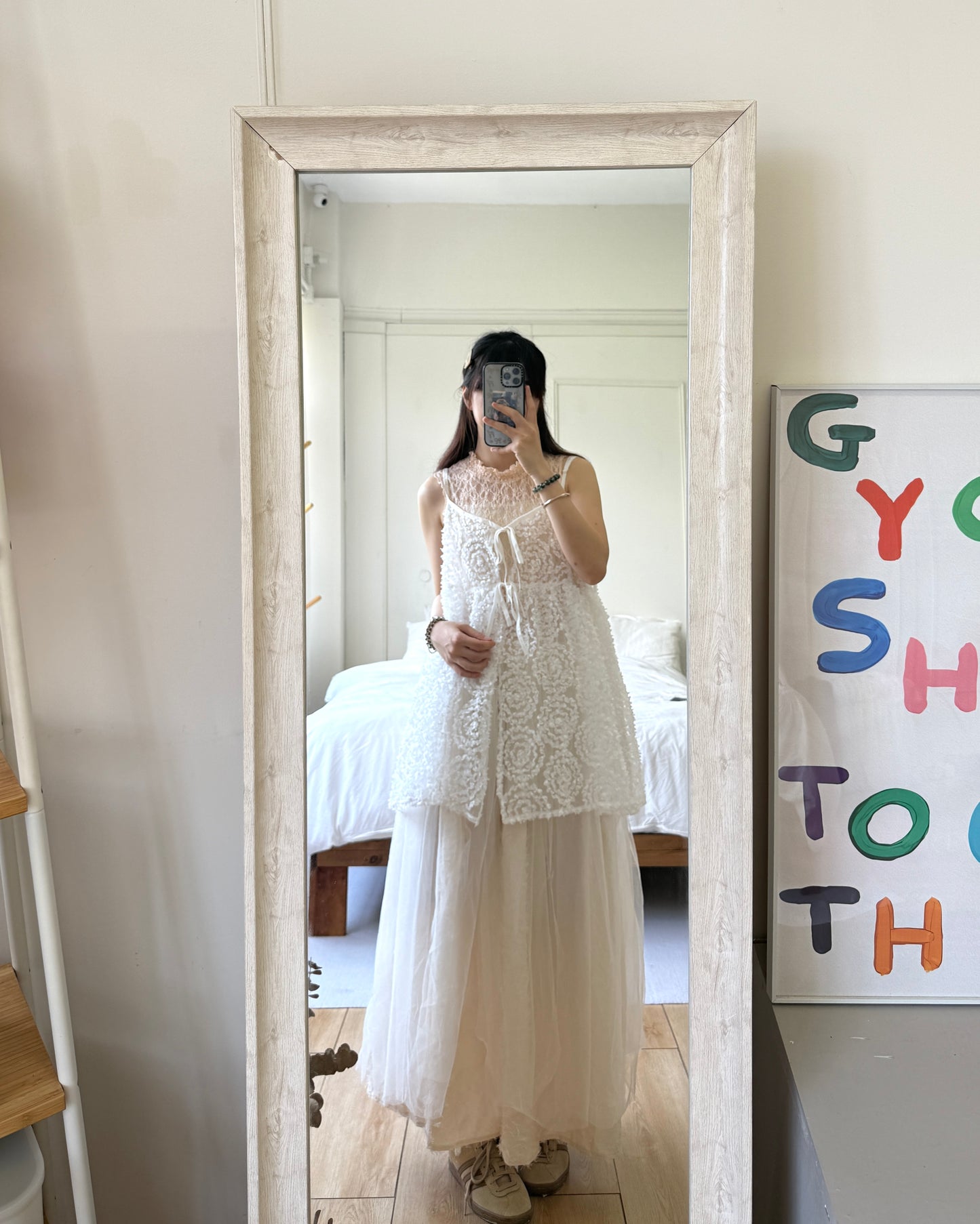 透透ruffle lace背心