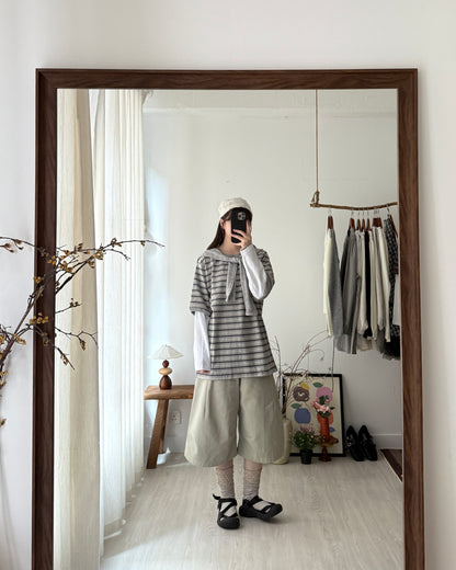 Boyish stripe T