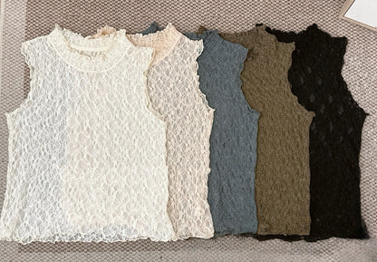 透透ruffle lace背心