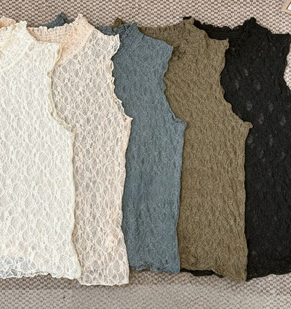 透透ruffle lace背心