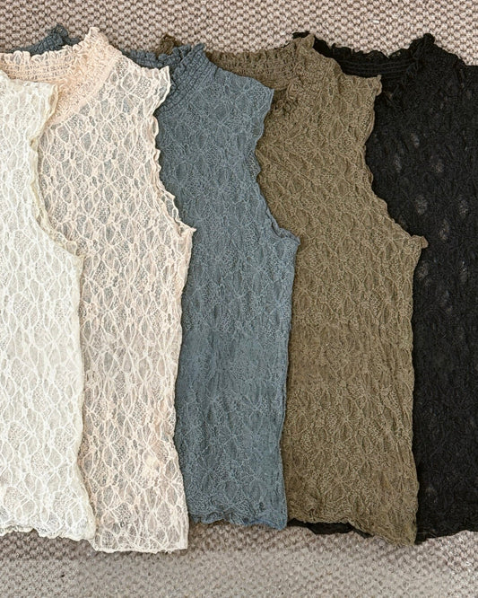 透透ruffle lace背心