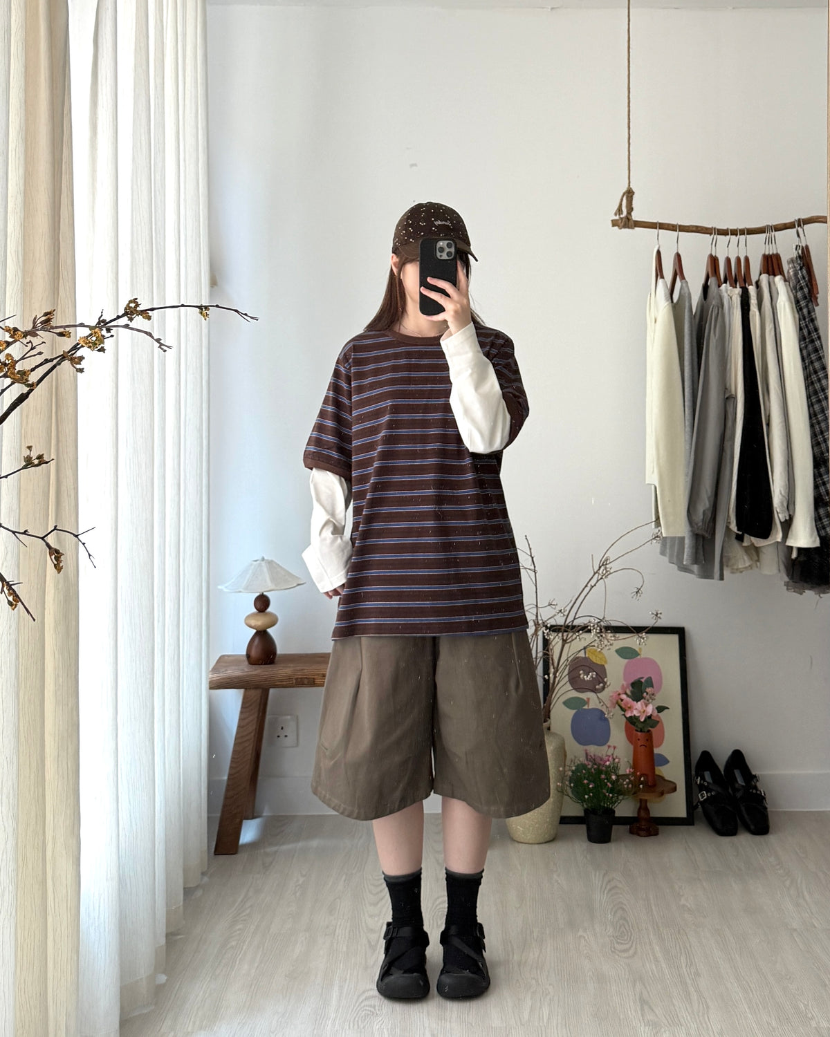 Boyish stripe T