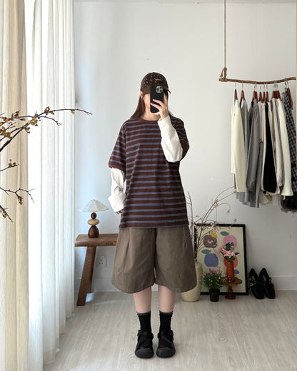 Boyish stripe T