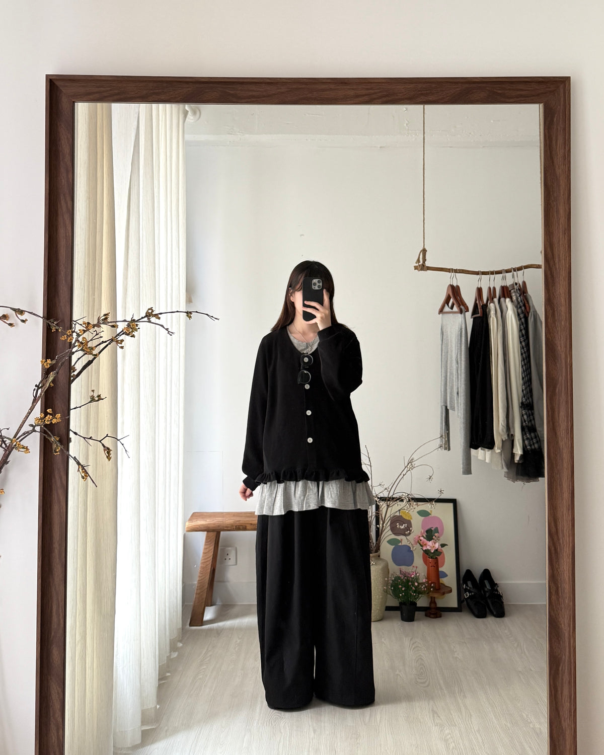 Tofu button cardigan