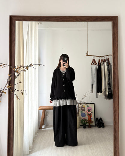 Tofu button cardigan