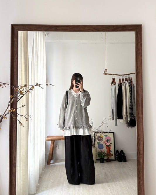 Tofu button cardigan