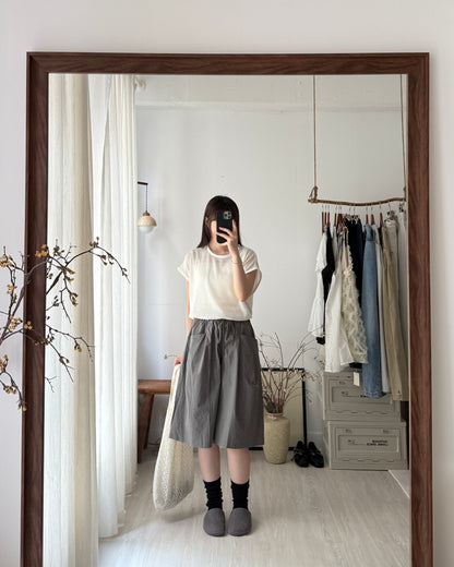 Ruffle cargo shorts