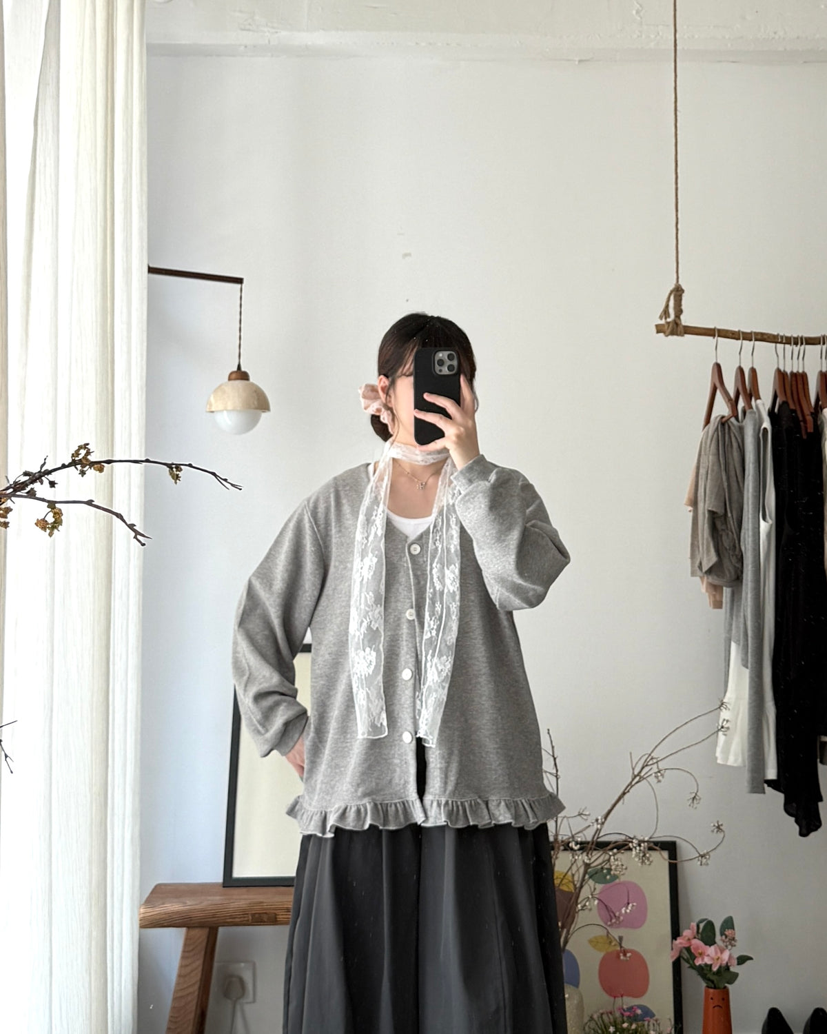 Tofu button cardigan