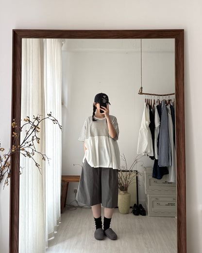 Ruffle cargo shorts