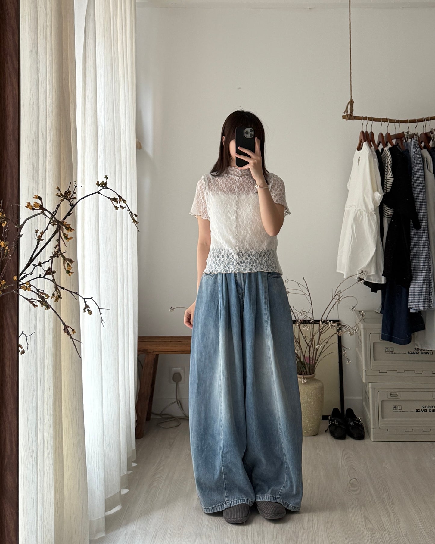 Cozy lace tee🪽(線條前後不同)