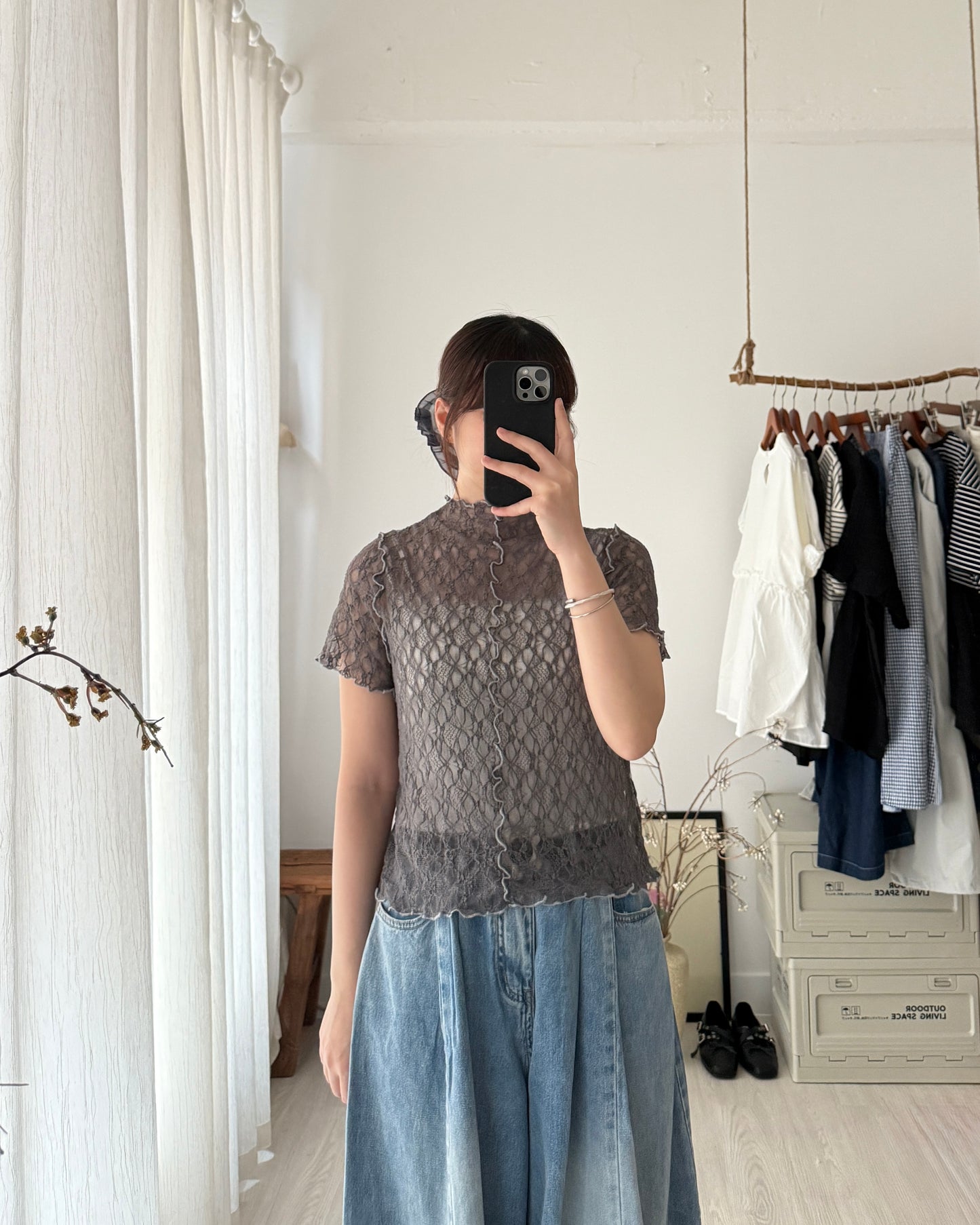Cozy lace tee🪽(線條前後不同)