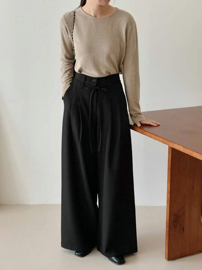 🩰綁帶寬鬆西褲