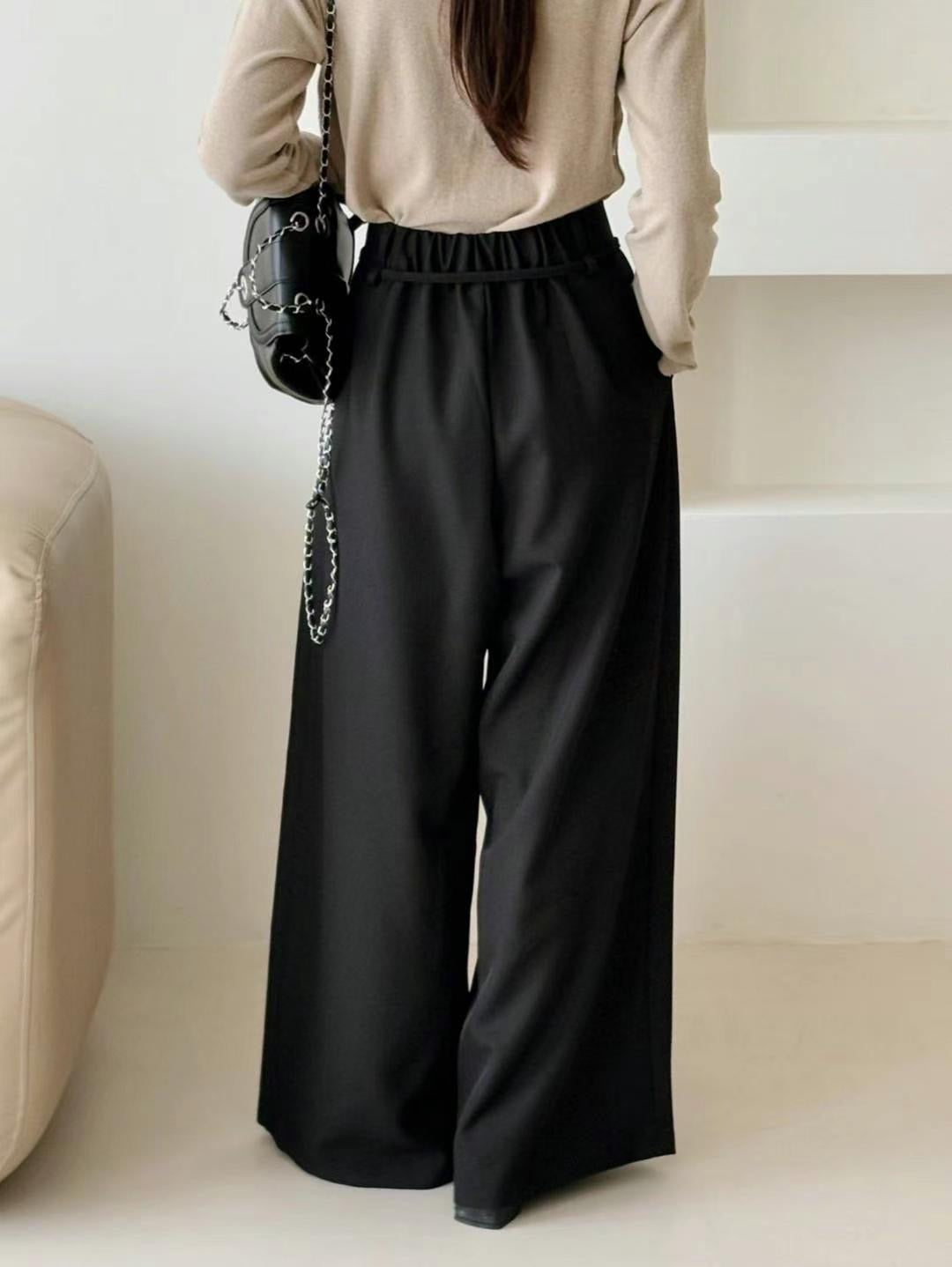 🩰綁帶寬鬆西褲