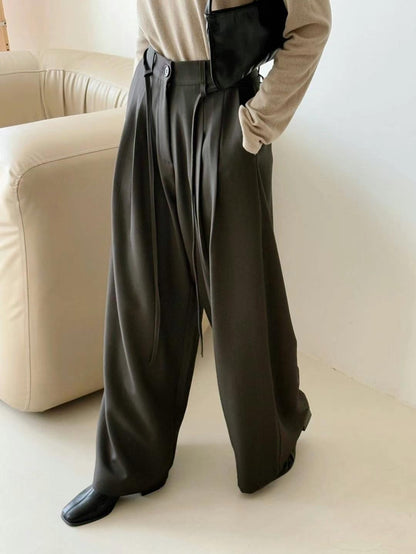 🩰綁帶寬鬆西褲