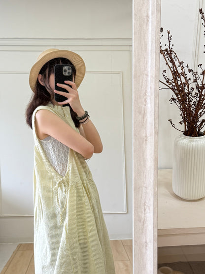 🍋‍🟩Lime button dress