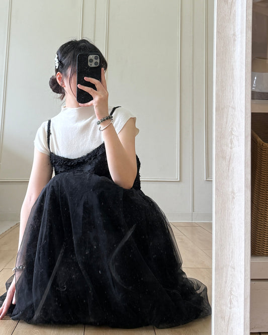 🌬️羽毛提花長裙