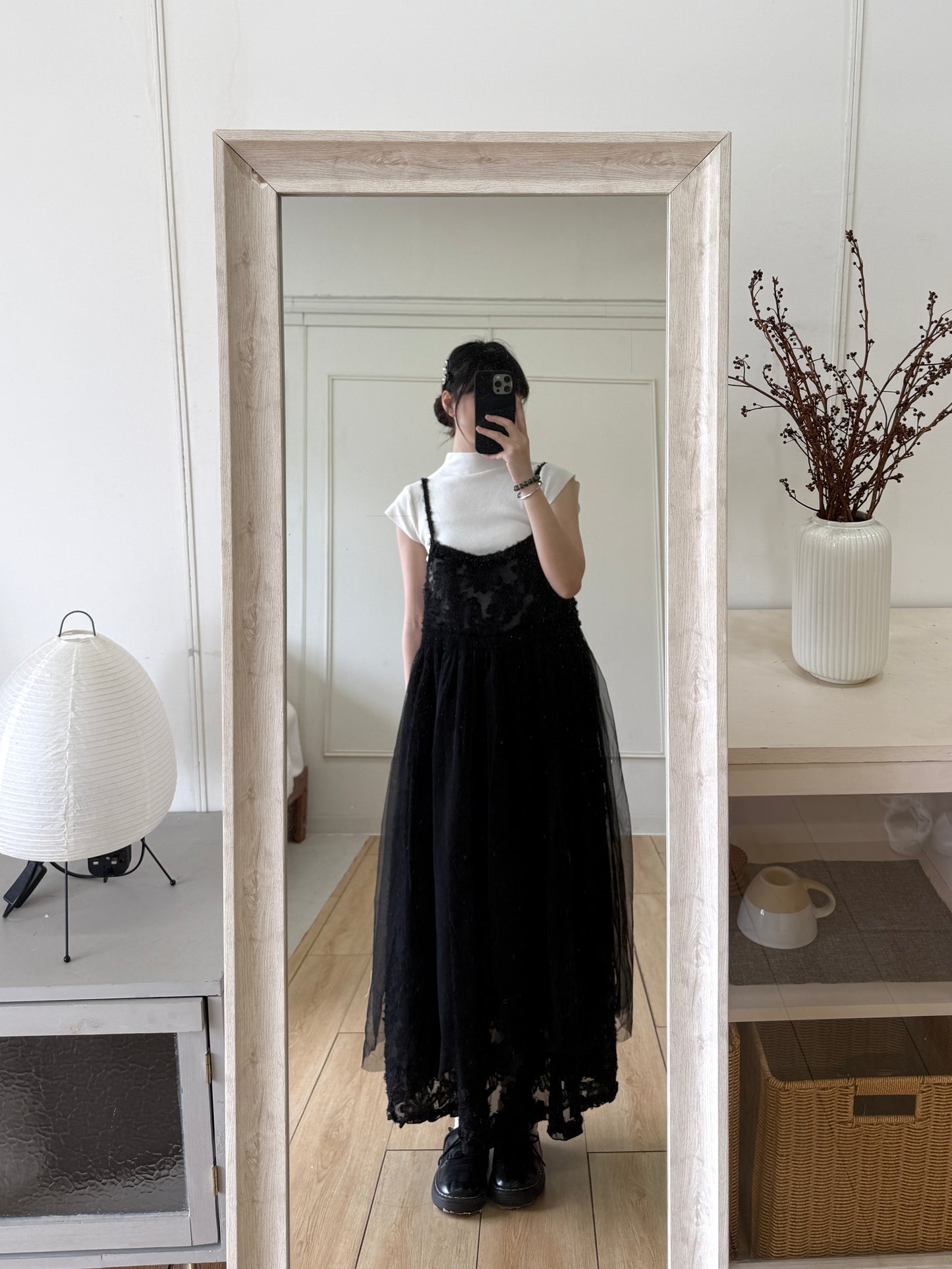 🌬️羽毛提花長裙