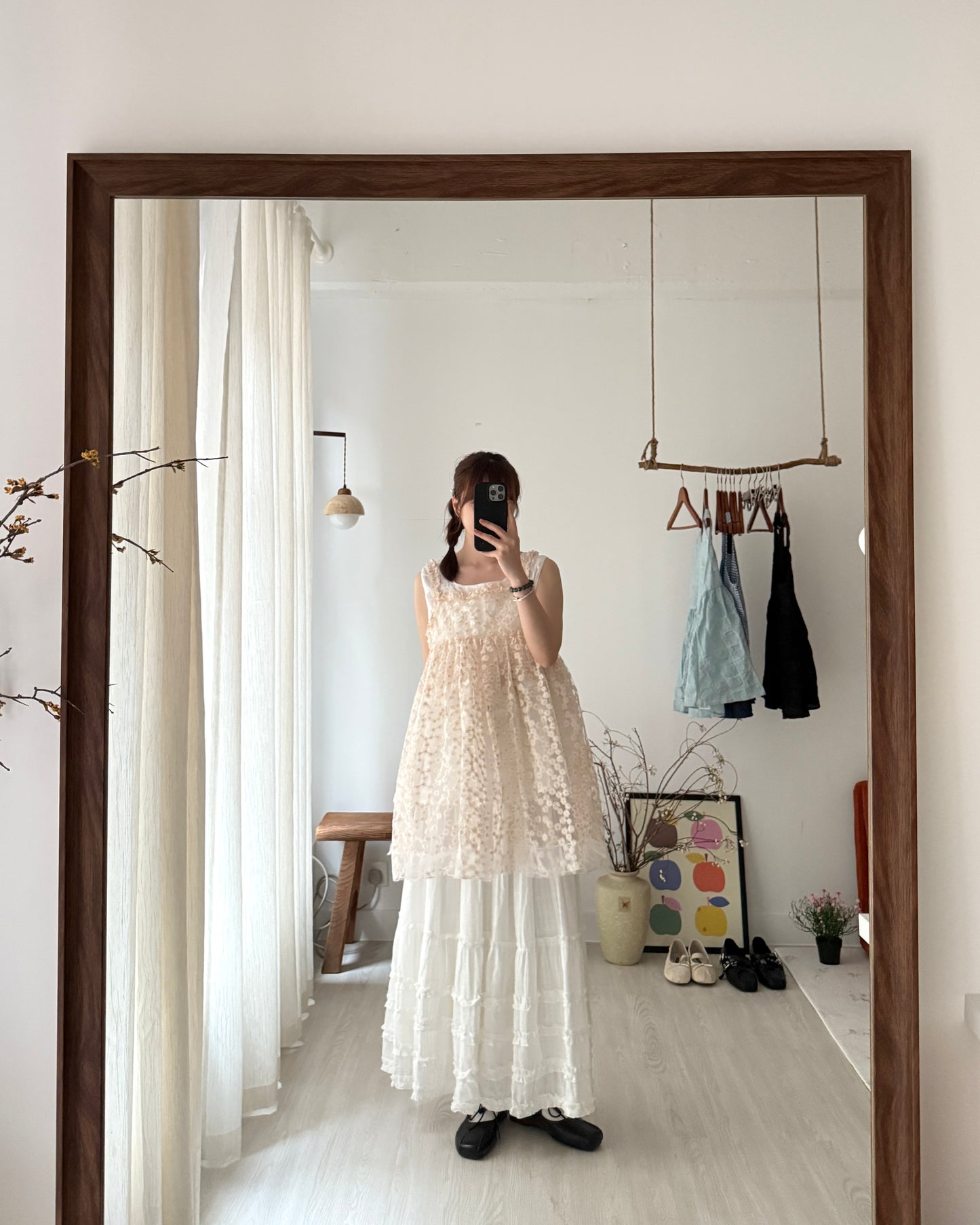 Daisy ruffle camisole(側有開衩)